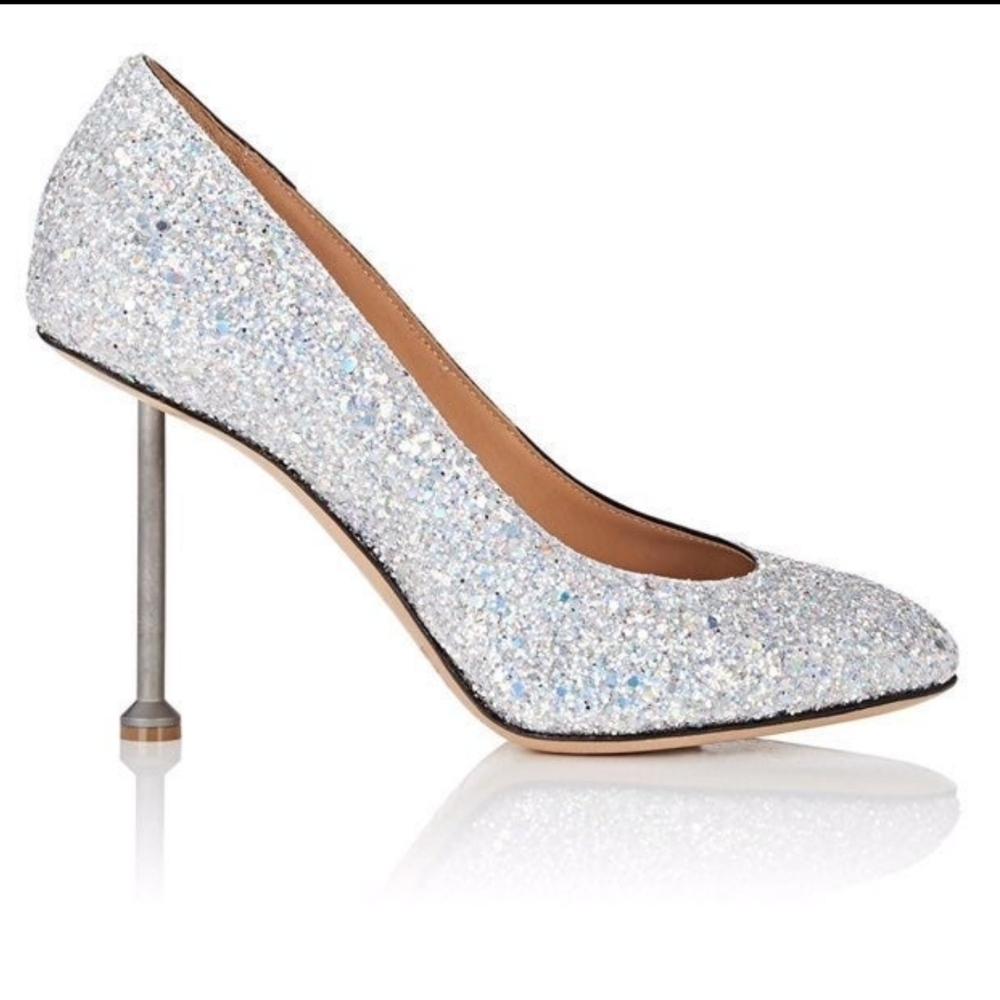 Maison Martin Margiela Silver Glitter Pumps